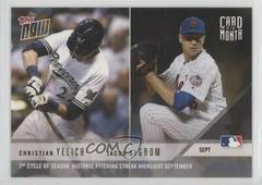 Christian Yelich, Jacob DeGrom Baseball Cards 2018 Topps Now Card of the Month Prices