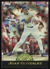 Juan Gonzalez [Dufex] Baseball Cards 1993 Pinnacle Cooperstown Prices