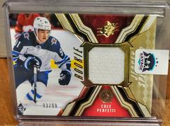 Cole Perfetti [Gold Spectrum] Hockey Cards 2021 SPx Rookie Jersey Prices