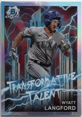 Wyatt Langford [Refractor] #TT-18 Baseball Cards 2023 Bowman Draft Transformative Talent Prices