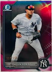 Jasson Dominguez [Fuchsia Refractor] Baseball Cards 2022 Bowman Chrome Prospects Prices