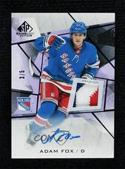 Adam Fox [Purple Autograph Premium Memorabilia] Hockey Cards 2021 SP Game Used Prices