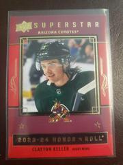 Clayton Keller [Red Rainbow] Hockey Cards 2023 Upper Deck Honor Roll Prices