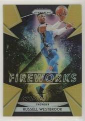 Russell Westbrook [Gold Prizm] Basketball Cards 2018 Panini Prizm Fireworks Prices