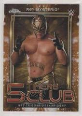 Rey Mysterio [Orange Refractor] Wrestling Cards 2021 Topps Chrome WWE 5 Timers Club Prices