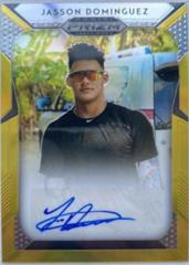 Jasson Dominguez [Gold Prizm] #122 Baseball Cards 2019 Panini Prizm Draft Picks Autographs Prices
