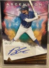 Brandon Lowe [Gold] Baseball Cards 2021 Panini Chronicles Ascension Autographs Prices