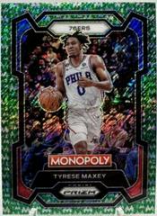 Tyrese Maxey [Green Millionaire Shimmer] #68 Basketball Cards 2023 Panini Prizm Monopoly Prices