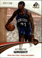 Antoine Wright #139 Basketball Cards 2005 SP Game Used Prices