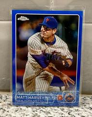 Matt Harvey [Blue Refractor] #115 Baseball Cards 2015 Topps Chrome Prices