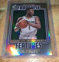 Zion Williamson [Green Flood] #19 Basketball Cards 2020 Donruss Franchise Features Prices