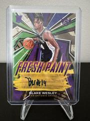 Blake Wesley [Sapphire] #FP-BWS Basketball Cards 2022 Panini Court Kings Fresh Paint Autographs Prices