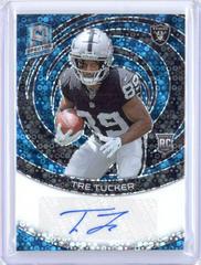 Tre Tucker #6 Football Cards 2023 Panini Spectra Rookie Autograph Neon Blue Prices