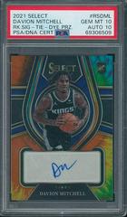 Davion Mitchell [Tie Dye Prizm] #RS-DML Basketball Cards 2021 Panini Select Rookie Signatures Prices