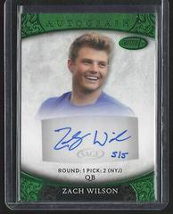 Zach Wilson [Green] #ASP-143 Football Cards 2021 Sage Aspire Autographs Prices