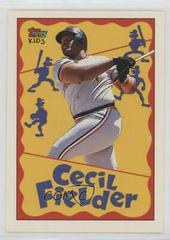 Cecil Fielder #76 Baseball Cards 1992 Topps Kids Prices