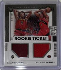Evan Mobley, Scottie Barnes #RT2-MBA Basketball Cards 2021 Panini Contenders Rookie Ticket Dual Swatches Prices