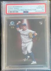 Josh Jung [Red] Baseball Cards 2023 Bowman Spotlights Prices