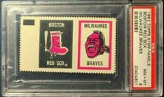 Boston Red Sox [Milwaukee Braves] Baseball Cards 1962 Topps Stamp Panels Prices