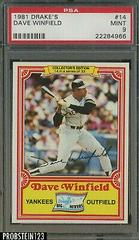 Dave Winfield #14 Baseball Cards 1981 Drake's Prices