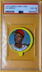 Lou Brock Baseball Cards 1973 Topps Candy Lids Prices