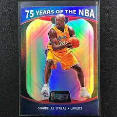 Shaquille O'Neal #61 Basketball Cards 2021 Panini Select 75 Years of the NBA Prices