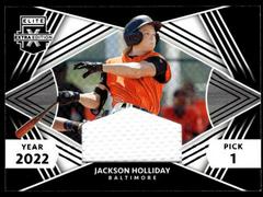 Jackson Holliday #FRM-JH Baseball Cards 2022 Panini Elite Extra Edition First Round Materials Prices