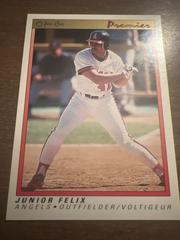 Junior Felix #41 Baseball Cards 1991 O Pee Chee Premier Prices