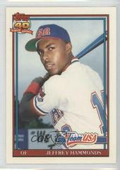 Jeffrey Hammonds #51T Baseball Cards 1991 Topps Traded Tiffany Prices