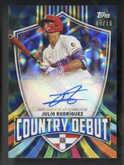 Julio Rodriguez [Black Difractor] #CDA-JRO Baseball Cards 2023 Topps World Classic Country Debut Autographs Prices