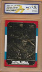 Michael Jordan [Red & Blue Border] Basketball Cards 1998 Fleer 23KT Gold Prices