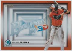 Colton Cowser [Orange Refractor] Baseball Cards 2022 Bowman in 3D Prices