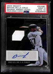 Bryan De La Cruz [Tri Color] #RJA-BD Baseball Cards 2022 Panini Select Rookie Jersey Autographs Prices