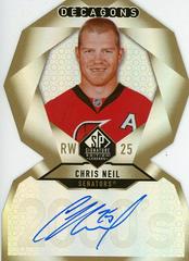 Chris Neil [Gold Autograph] #DC-87 Hockey Cards 2020 SP Signature Edition Legends Decagons Prices