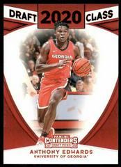 Anthony Edwards [Red] Basketball Cards 2020 Panini Contenders Draft Picks Draft Class Prices