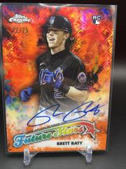 Brett Baty [Orange] #FSA-BB Baseball Cards 2023 Topps Chrome Future Stars Autographs Prices