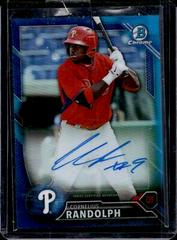 Cornelius Randolph [Blue Refractor] #BCAP-CR Baseball Cards 2016 Bowman Chrome Prospect Autograph Prices