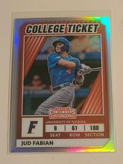 Jud Fabian #26 Baseball Cards 2022 Panini Elite Extra Edition College Tickets Optic Prices