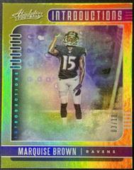 Marquise Brown [Spectrum Gold] #14 Football Cards 2019 Panini Absolute Introductions Prices