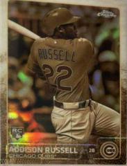 Addison Russell [Sepia Refractor] #24 Baseball Cards 2015 Topps Chrome Prices