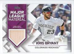 Kris Bryant #MLM-KB Baseball Cards 2022 Topps Update Major League Material Relics Prices