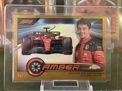 Charles Leclerc [Gold Refractor] #CAM-CLII Racing Cards 2023 Topps Chrome Formula 1 Camber Prices