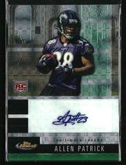 Allen Patrick [Autograph Green Xfractor] #120 Football Cards 2008 Topps Finest Prices