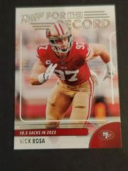 Nick Bosa #13 Football Cards 2023 Panini Prestige For the Record Prices
