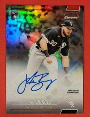 Jake Burger [Red] #SCCBA-JB Baseball Cards 2022 Stadium Club Chrome Autographs Prices
