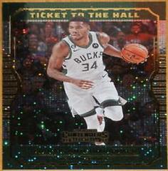 Giannis Antetokounmpo #3 Basketball Cards 2022 Panini Contenders Ticket to the Hall Prices