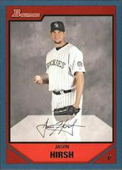 Jason Hirsh #19 Baseball Cards 2007 Bowman Prices