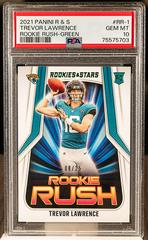 Trevor Lawrence [Green] #RR1 Football Cards 2021 Panini Rookies and Stars Rush Prices