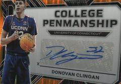 Donovan Clingan [Orange Pulsar] #CP-DVC Basketball Cards 2023 Panini Prizm Draft Picks College Penmanship Autographs Prices