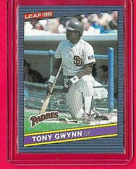 Tony Gwynn #41 Baseball Cards 1986 Leaf Prices